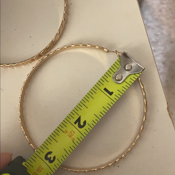 Large Gold Hoop Earrings - Picture 4 of 4